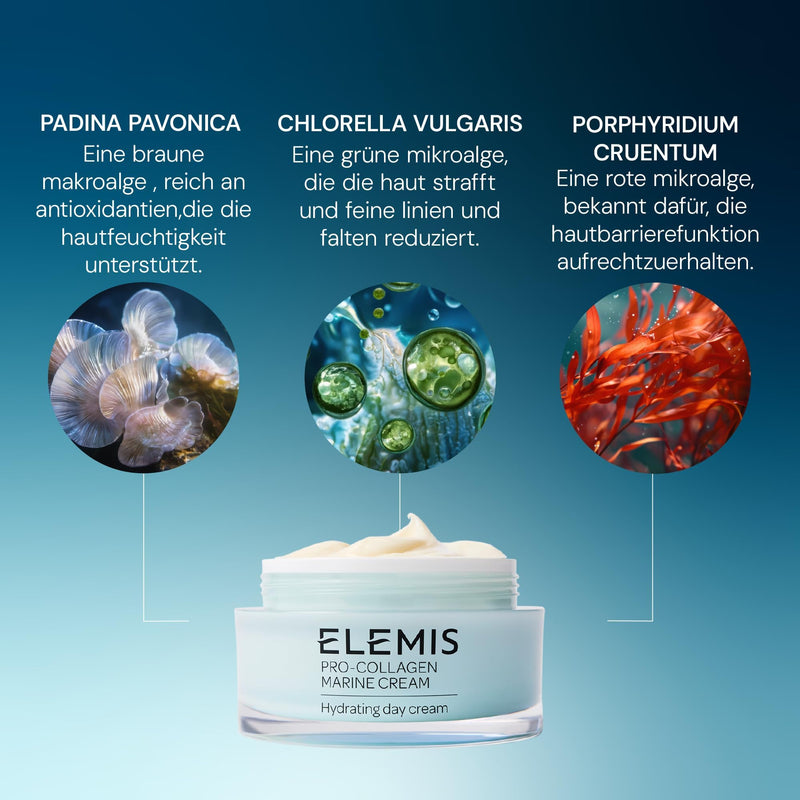 ELEMIS Pro-Collagen Marine Cream SPF30 – Anti-Wrinkle Face Moisturiser, Hydrating Day Cream, 50ml – Original, Ultra-Rich or Rose