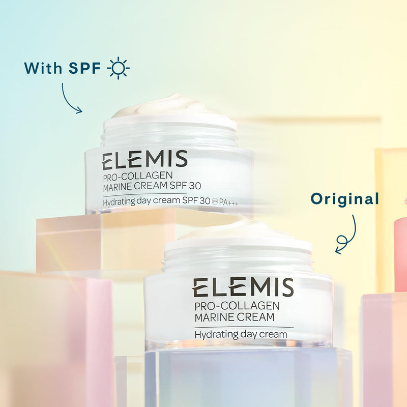 ELEMIS Pro-Collagen Marine Cream SPF30 – Anti-Wrinkle Face Moisturiser, Hydrating Day Cream, 50ml – Original, Ultra-Rich or Rose