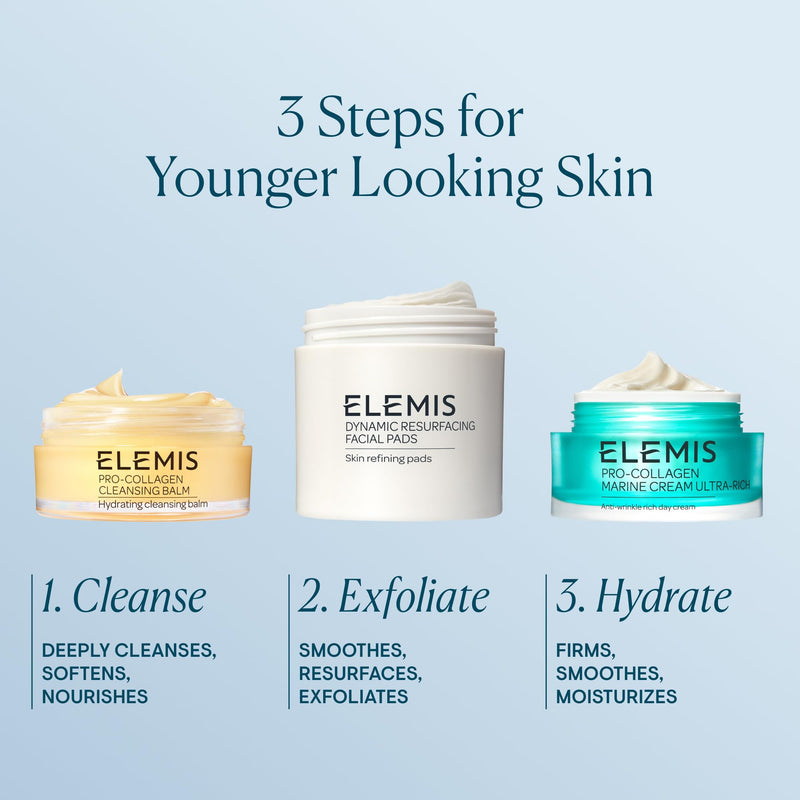ELEMIS Pro-Collagen Marine Cream SPF30 – Anti-Wrinkle Face Moisturiser, Hydrating Day Cream, 50ml – Original, Ultra-Rich or Rose