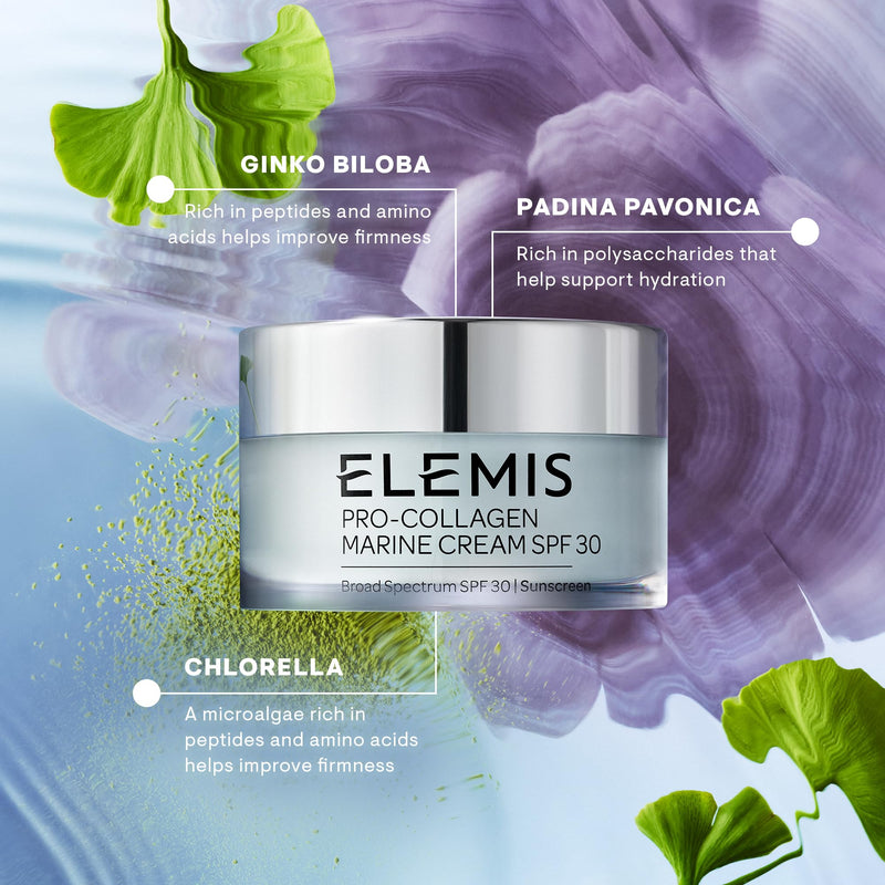 ELEMIS Pro-Collagen Marine Cream SPF30 – Anti-Wrinkle Face Moisturiser, Hydrating Day Cream, 50ml – Original, Ultra-Rich or Rose